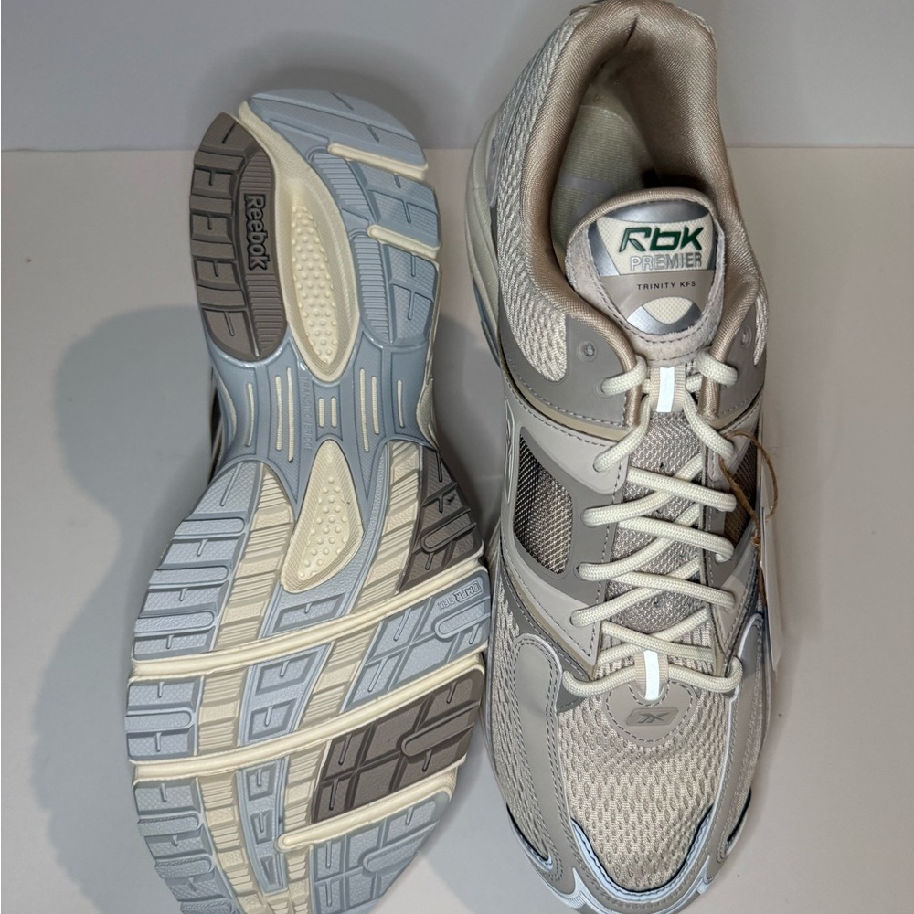 Reebok RBK Premier Trinity KFS Running Shoes Beige Gray - Unisex - NEW - Picture 7 of 11